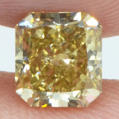 Radiant Shape Diamond Fancy Brownish Yellow Loose 1.08 Carat VS1 GIA Certificate - Image 1 of 4