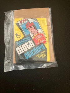 One 1977 Topps Baseball Cloth Stickers Factory Sealed Never Opened Wax Pack - Picture 1 of 1