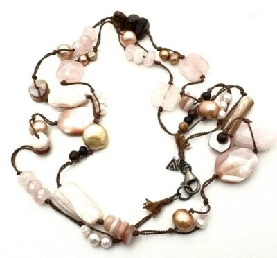 Collar Silpada 925 Cuarzo Rosa Perla Cuarzo Rosa Foto 1 de 4