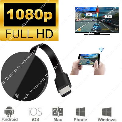 Wireless WiFi Cable HDMI 1080P Display Dongle For Samsung Android Phone To TV - Image 1 of 4