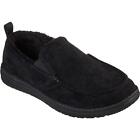 Skechers Relaxed Fit Melson Willmore black cushioned warm fur lined slippers