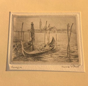 Pickert Harald Venice etching Austrian aquatint Italy - Picture 1 of 8