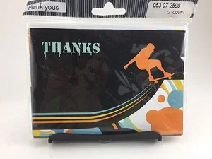 SKATEBOARDING THANK YOU NOTES SET OF 12 NEW IN PACKAGE - Picture 1 of 3