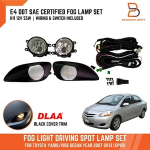 E4 DOT SAE FOG LAMP SPOT DRIVING LIGHT FOR TOYOTA YARIS VIOS SEDAN 07-13 NCP90 - Picture 1 of 9