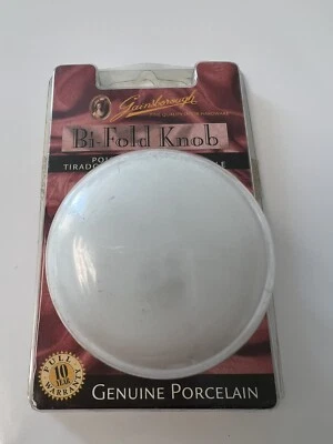 RARE Gainsborough White & Chrome Genuine Porcelain Bi-Fold Knob 710376 FREE SHIP - Image 1 of 4