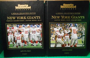 (2) NY Giants Sports Illustrated Collector's Superbowl XLII XLVI Champs 2008 '12 - Picture 1 of 8