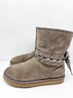 UGG CLASSIC BOOTS  SHORT 1103757 BAILY BOW GRAY SIZE 6 WOMAN?S