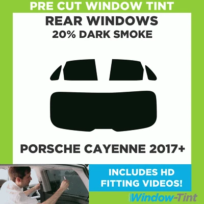 Kit de tinte de ventana precortada 20 % oscura para Porsche Cayenne 2017+ película de tinte trasero de coche Foto 1 de 4