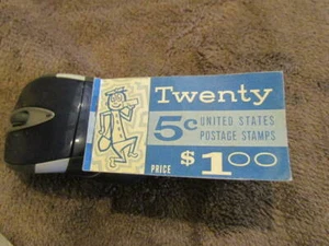 Vintage George Washington 5 Cent Briefmarkenbuch mit 3 Briefmarken - Bild 1 von 5