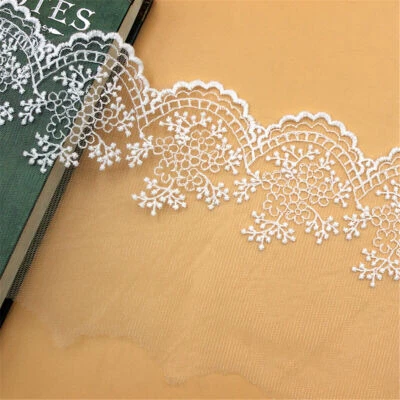 2 Yards Vintage Embroidery Crochet Floral Lace Trim Edging Sewing Craft DIY - Image 1 of 4
