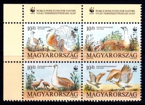 Hungary 1994 Otis Tarda - Bird - WWF Complete Mint MNH Set Block SC 3429a - Picture 1 of 1