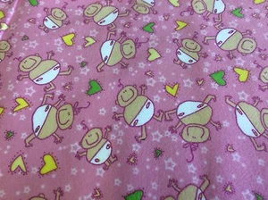 LITTLE DARLINGS BABIES ON PINK FLANNEL FOR CAMELOT COTTONS-1 7/8 YARDS - Picture 1 of 2