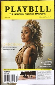 PLAYBILL JULY 2024 BROADWAY DEBORAH COX THE WIZ CYNDI LAUPER WORKING GIRL JOB - Picture 1 of 4