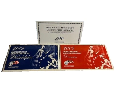 2005 United States Mint Uncirculated Coin Set - Philadelphia & Denver - Image 1 of 3