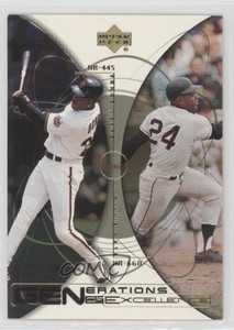 2000 Hitter's Club Generations of Excellence Willie Mays Barry Bonds #GE4 HOF