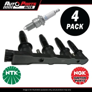 4 Pack NGK Ignition Coil and Spark Plugs fits Holden Barina TM 1.6L 2011 - 2019 - Picture 1 of 1