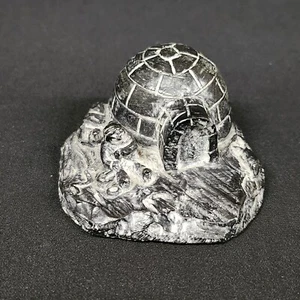 Wolf Original handgeformter Speckstein Mutter und Kind Iglu Kanada - Bild 1 von 9