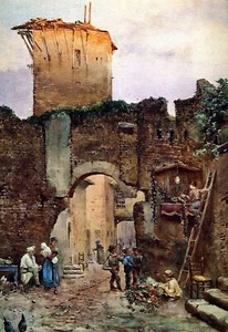 cartolina E.Roesler Franz Roma Sparita Fortezza degli Anguillara Postcard - Picture 1 of 1