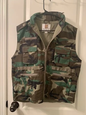 JR GI Rothco Boys Full Zip Ranger Vest Pockets  Size XL Camouflage - Image 1 of 4