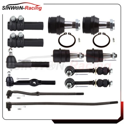 12pcs Front Ball Joints Tie Rods Suspension For 1987-2017 Jeep Wrangler 2016 - Image 1 of 4