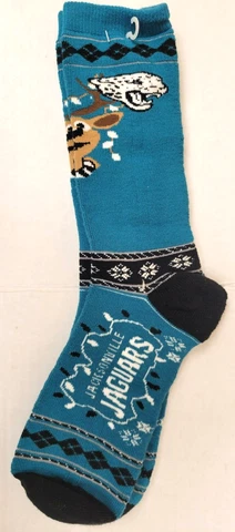 NFL Jacksonville Jaguars Ugly Sweater Socks, New (REINDEER) Cover