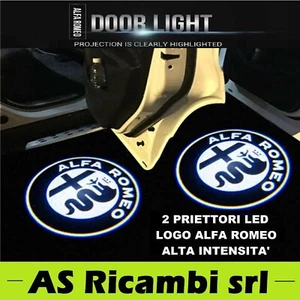 2 PROIETTORI LUCI LED LOGO ALFA ROMEO SOTTOPORTA LUCI POZZANGHERA CORTESIA - Foto 1 di 3