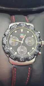 Tag Heuer Chronograph 37mm 9 Jewels Swiss Quartz Men's Watch 471.513 Working - Picture 1 of 11
