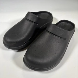 Oofos Oocloog Size Women’s Size 7 Black Comfort Mule Clog Slip On Shoes Men’s 5 - Picture 1 of 9