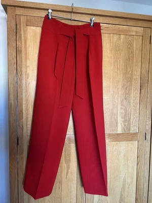 BODEN Red Paper-bag style trousers 10R New with tags - Image 1 of 4