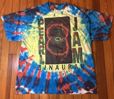 Rare Vintage PEARL JAM TIE DYE BINAURAL 2000 Men's Shirt Size XL  - Image 1 of 4