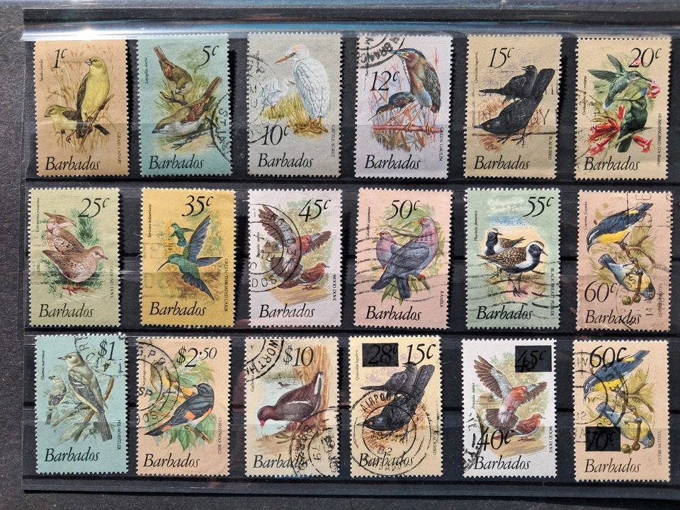 stamps Barbados birds 1979 used part set — 第 1/1 张图片