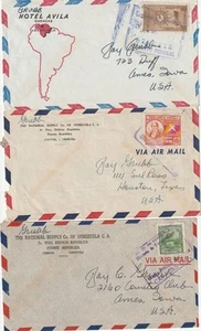 Venezuela Briefmarken 33 Hüllen 40er bis 50er Jahre meist an gleiche Person adressiert - Bild 1 von 14