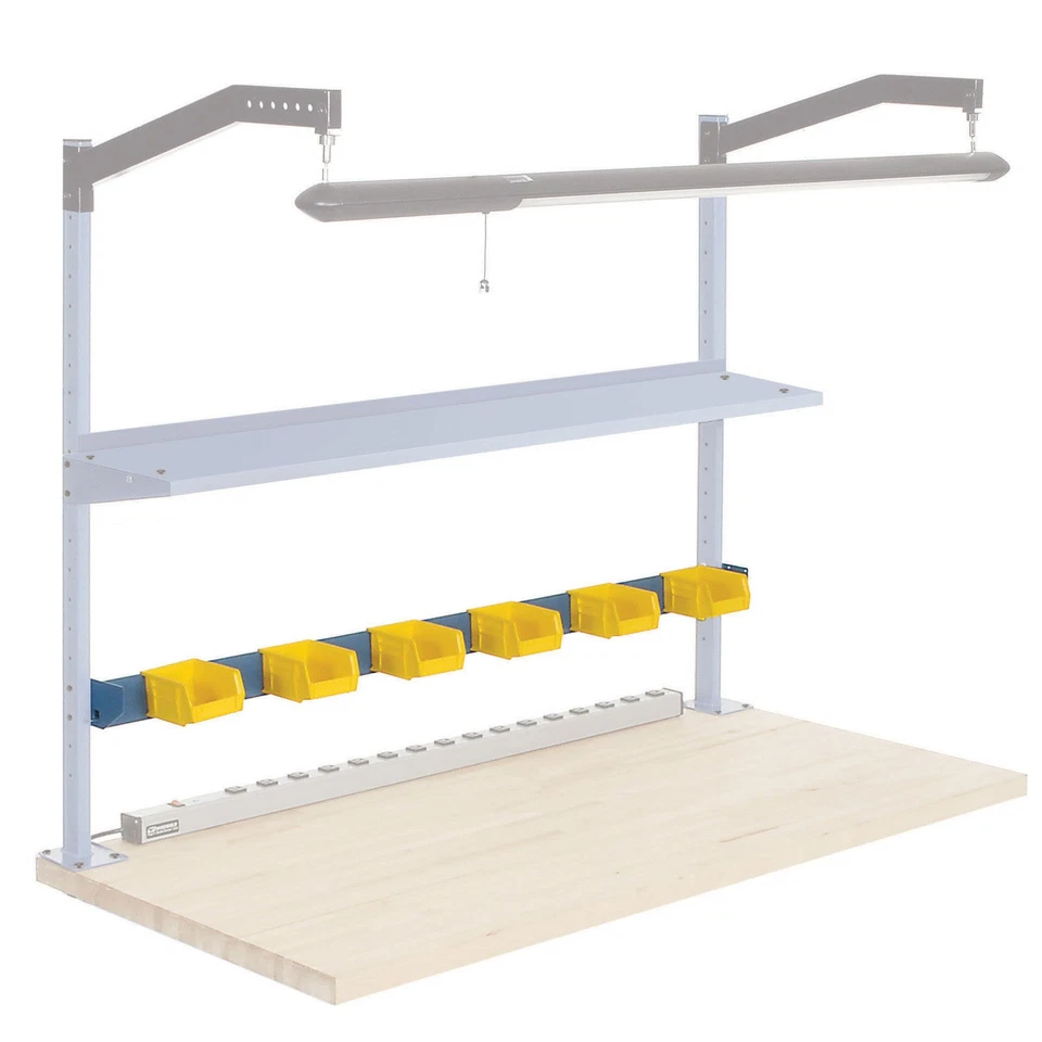 Global Industrial Ateel Bin Rail 60" W x 3-1/4" H azul Foto 1 de 1