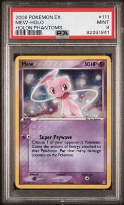 2006 POKEMON EX HOLON PHANTOMS #111 MEW-HOLO PSA 9 - Image 1 of 2