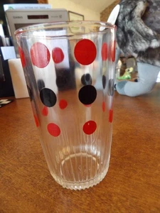 Vintage Hazel Atlas Polka Dot Saftglas 309 - Bild 1 von 2