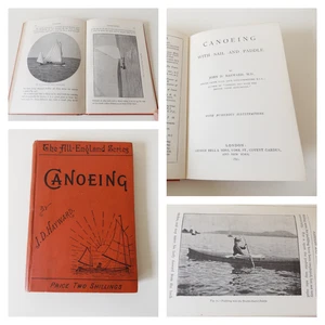 1893 CANOEING with SAIL and PADDLE 1st Ed. by John D. Hayward ILLUSTRATED - Picture 1 of 17