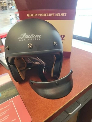 Casco Indian Motorcycle Retro Cara Abierta Negro Mate 286886912 2XLarge Foto 1 de 4