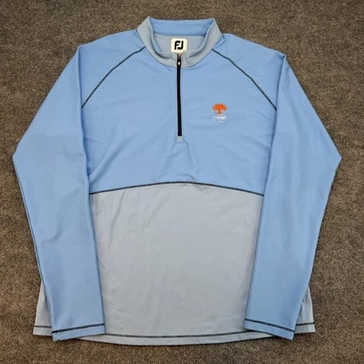 Pulôver Footjoy Feminino Grande Azul 1/4 Zíper Moletom Kiawah Ocean Course - Imagem 1 de 4