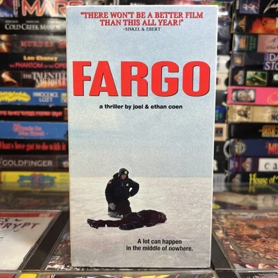 Fargo 1996 VHS Tested William H Macy Frances McDormand Black Comedy Thriller Foto 1 de 4