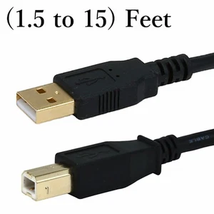 2.0 USB Type A to B Male Cable for Computer Printer Scanner Fax PC Connect Cord - Picture 1 of 6