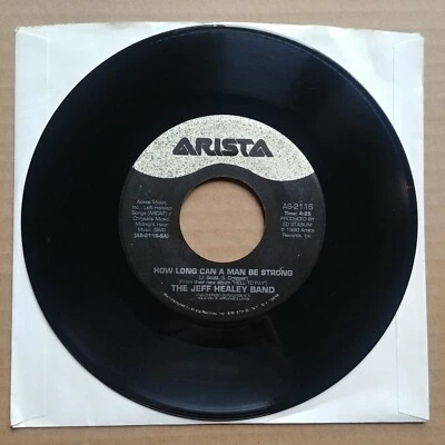 THE JEFF HEALEY BAND How Long Can A Man Be Strong 45 7" BLUES ROCK Record Vinyl - Image 1 of 2