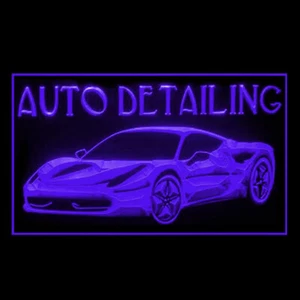 190213 Pantalla de servicio completo de detalle automático letrero de neón con luz LED - Imagen 1 de 7