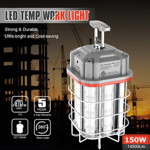 High Bay Construction Temporary LED Work Light Linkable 150Watt 21750lm 5000K - Picture 1 of 11