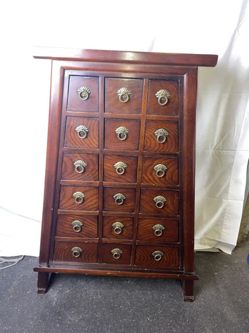 Beautiful Vintage Apothecary Cabinet / Herbal Medicine Chest of 18 Drawers Cover