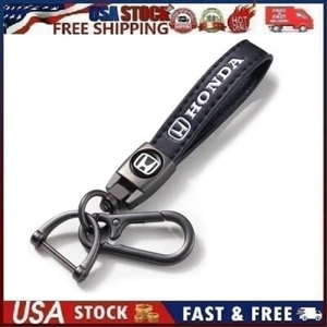 Genuine Leather Car Keychain Set for Honda Key Ring Lanyard Accessories Sty 1 - Picture 1 of 13