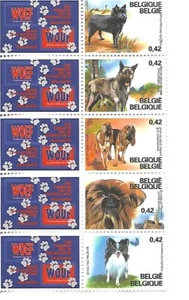 5 verschiedene Hunde MNH - Bild 1 von 1