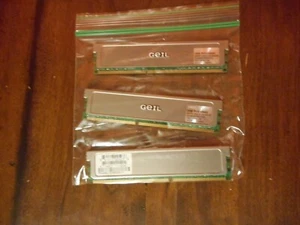 Memory Ram GEIL 6GB 3x2GB DDR3-1600 PC3-12800 GV36GB1600C9TC DIMM Desktop 240pin - Picture 1 of 3