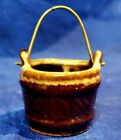 Vintage Miniature Small Brown Drip Pail Bucket Made in Japan