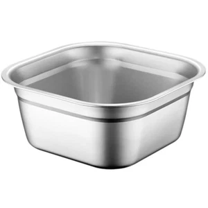 Stainless Steel Basin Large Capacity Washing Vegetables Basin Multifunctional - Picture 1 of 12
