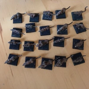 20 x Classic Metal Skaven Giant Rats - Citadel Warhammer Fantasy Oldhammer AoS - Picture 1 of 3